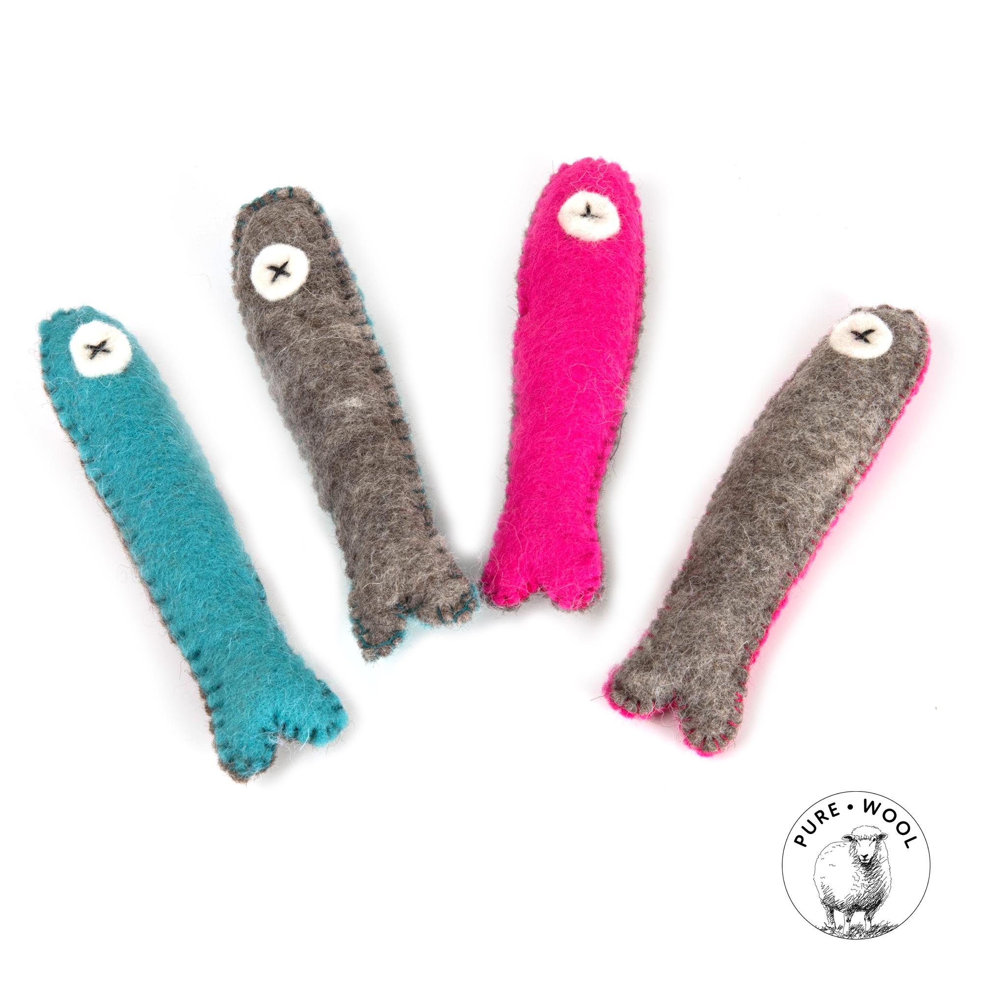 cat-toy-pure-wool-sardines Profeline - Felted Sardine