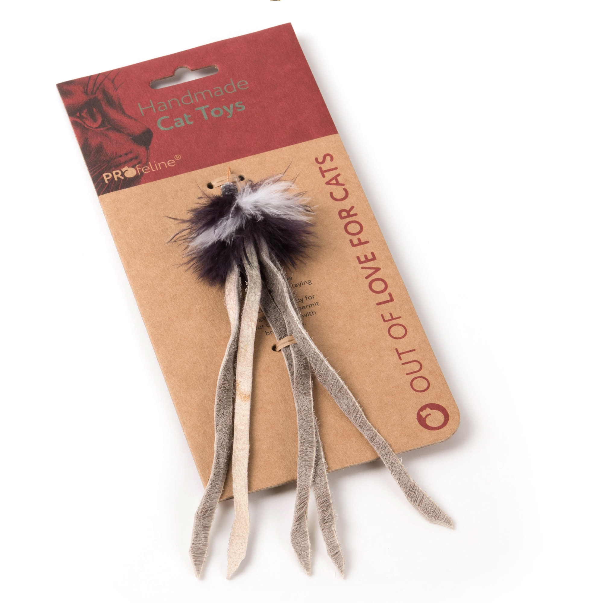 Ersatzanhänger Katzenangel Lederstreifen