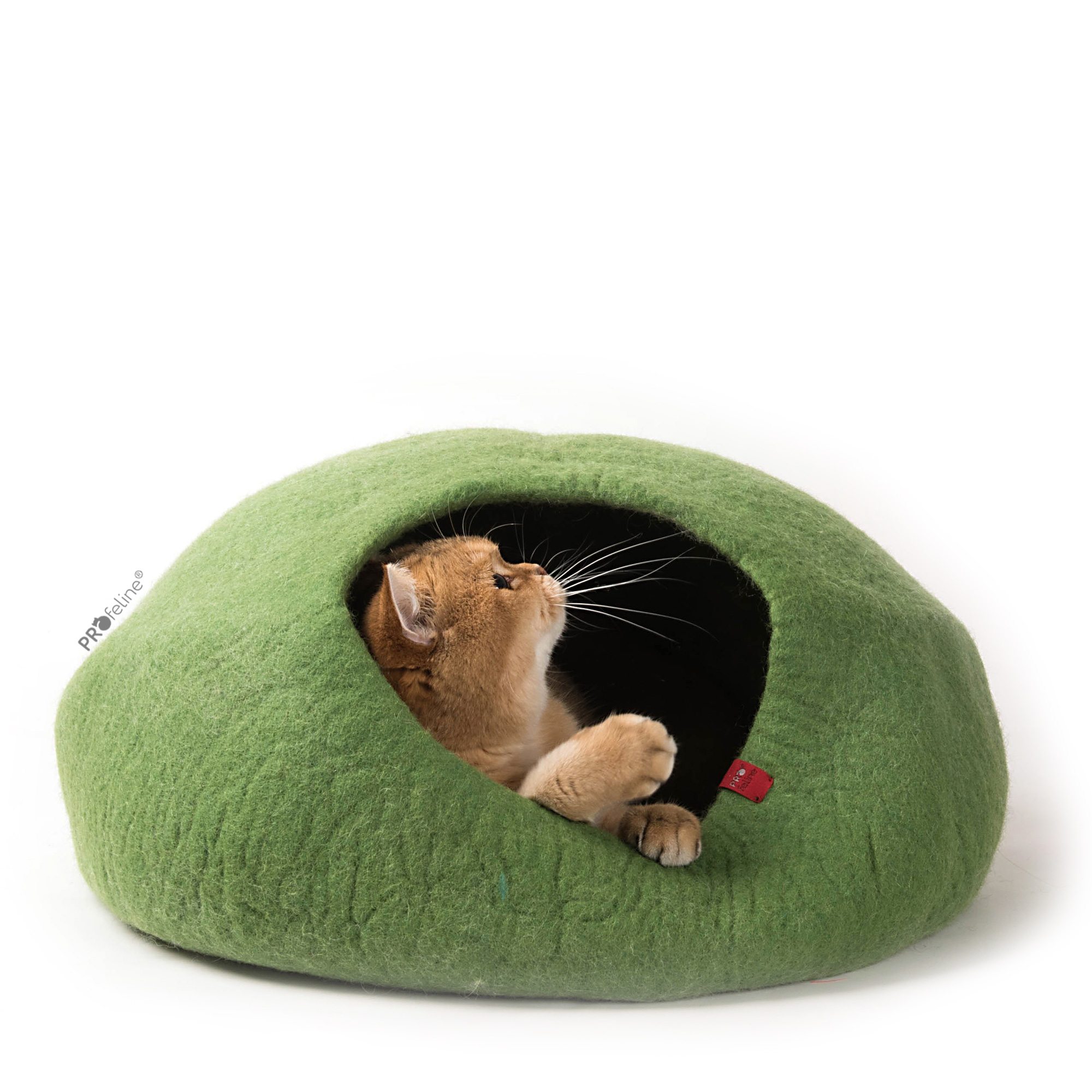 Cat Cave Woolly Green Katzenhöhlen aus Filz grün