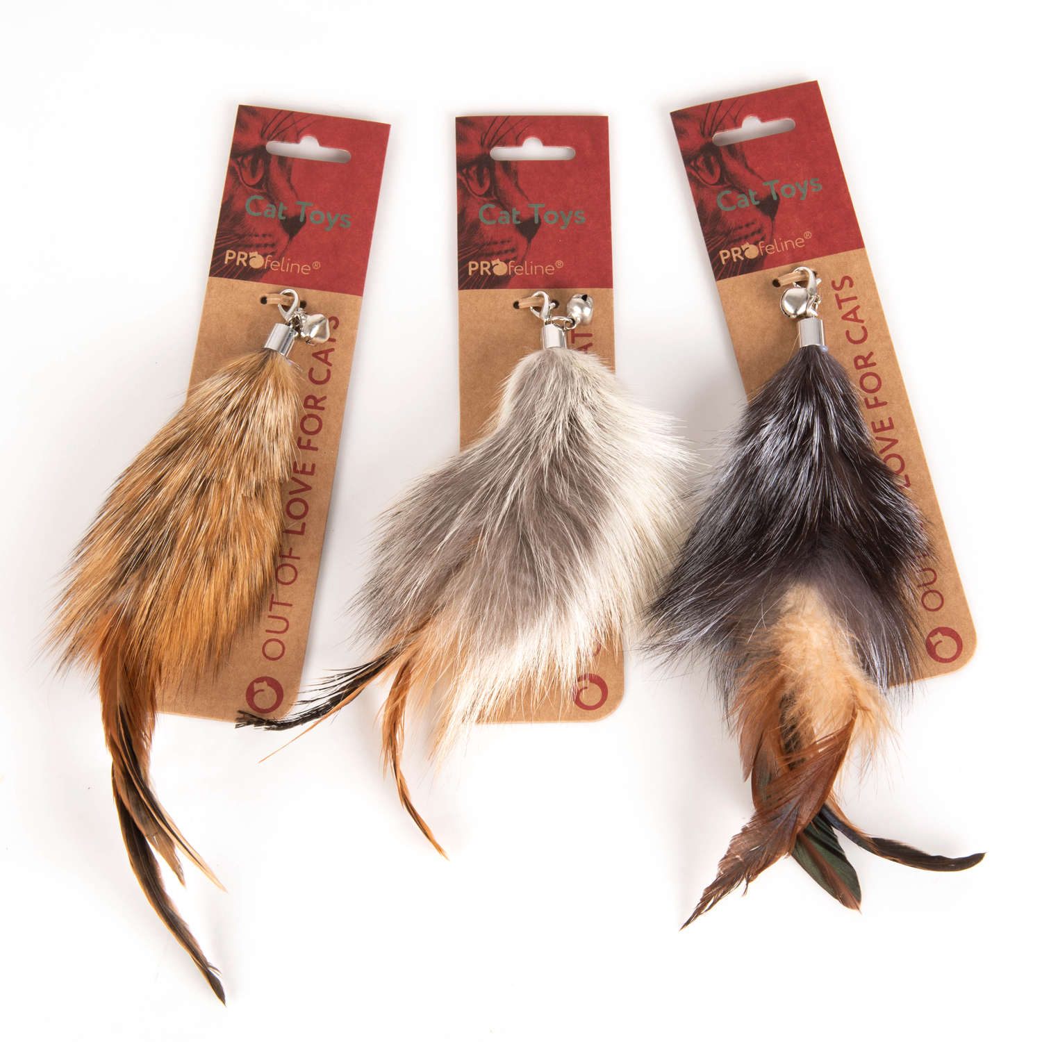 Fluffy Nub Refill / Anhänger Katzenshop Fellanhaenger mit Federn