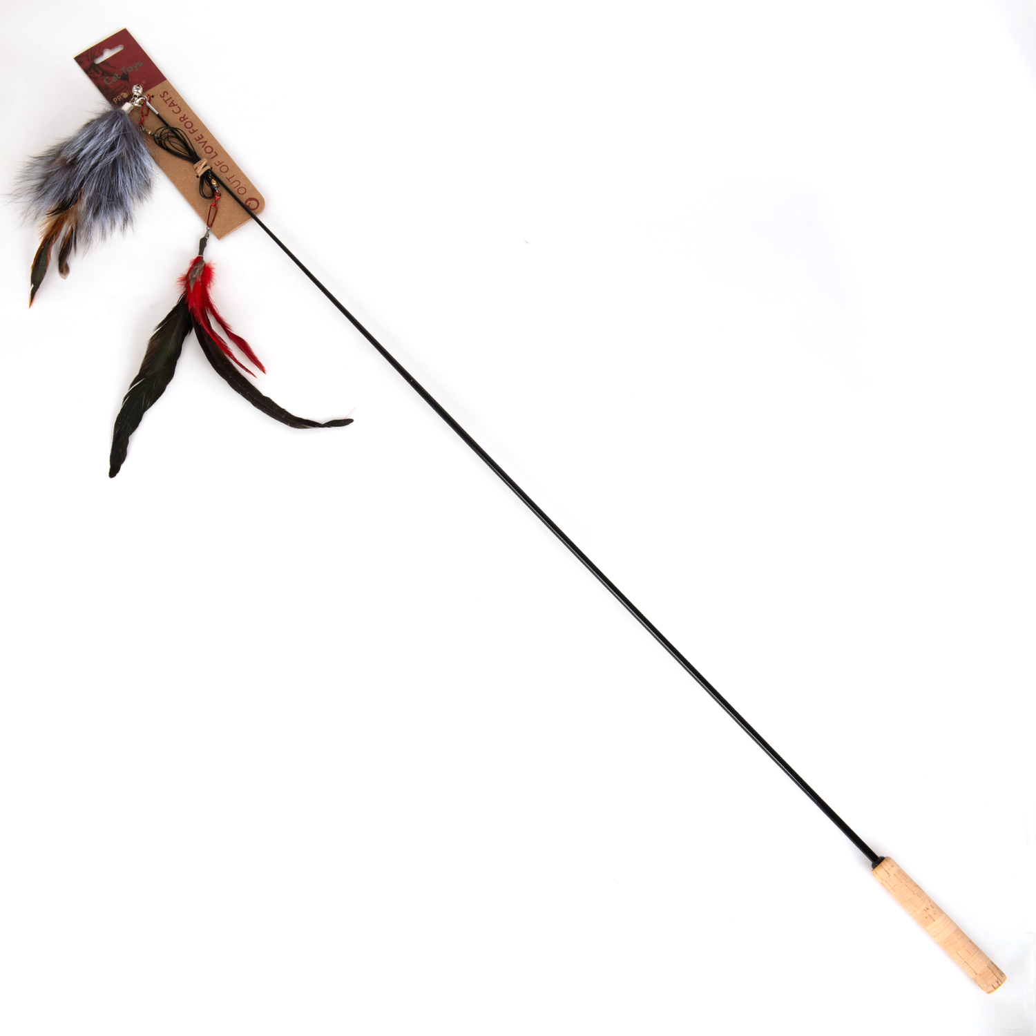 Lange Katzenangel XXL robust und satbil mit Federanhänger