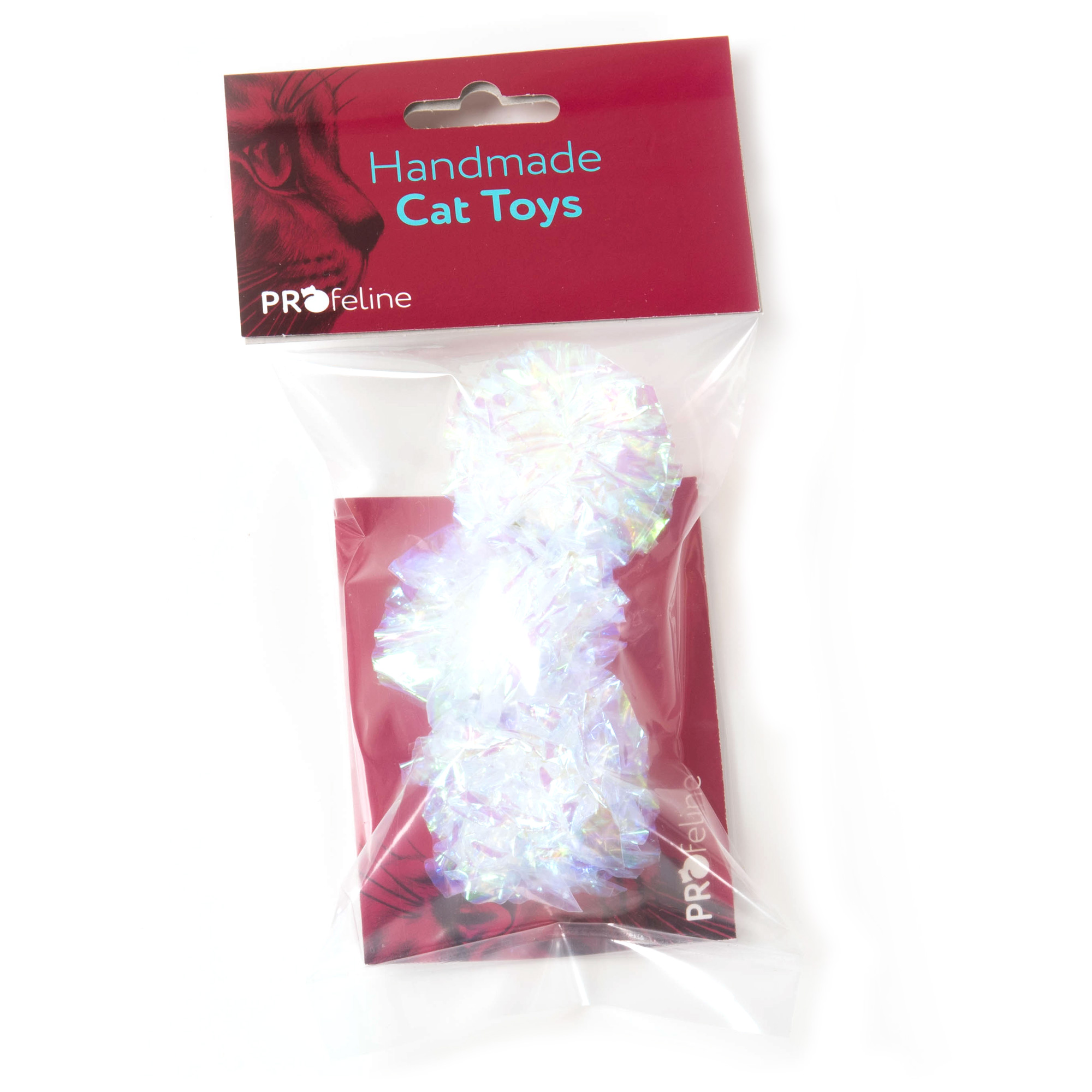 Profeline - Crinkle Balls Cat Toy Katzen Knisterbälle weiss