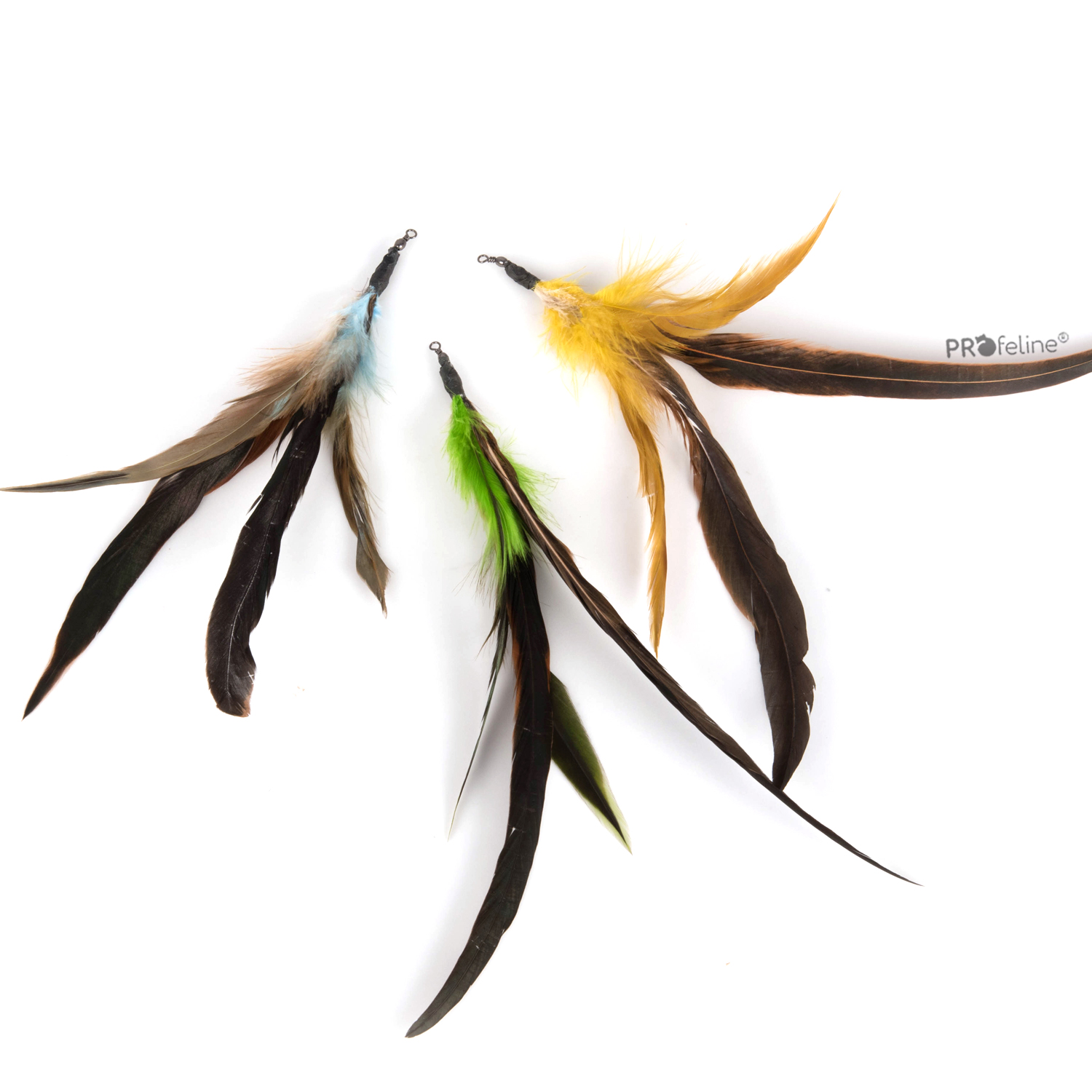 Flatter Feather - 3 Set Refill / Anhänger Ersatz Federn für Katzenangeln