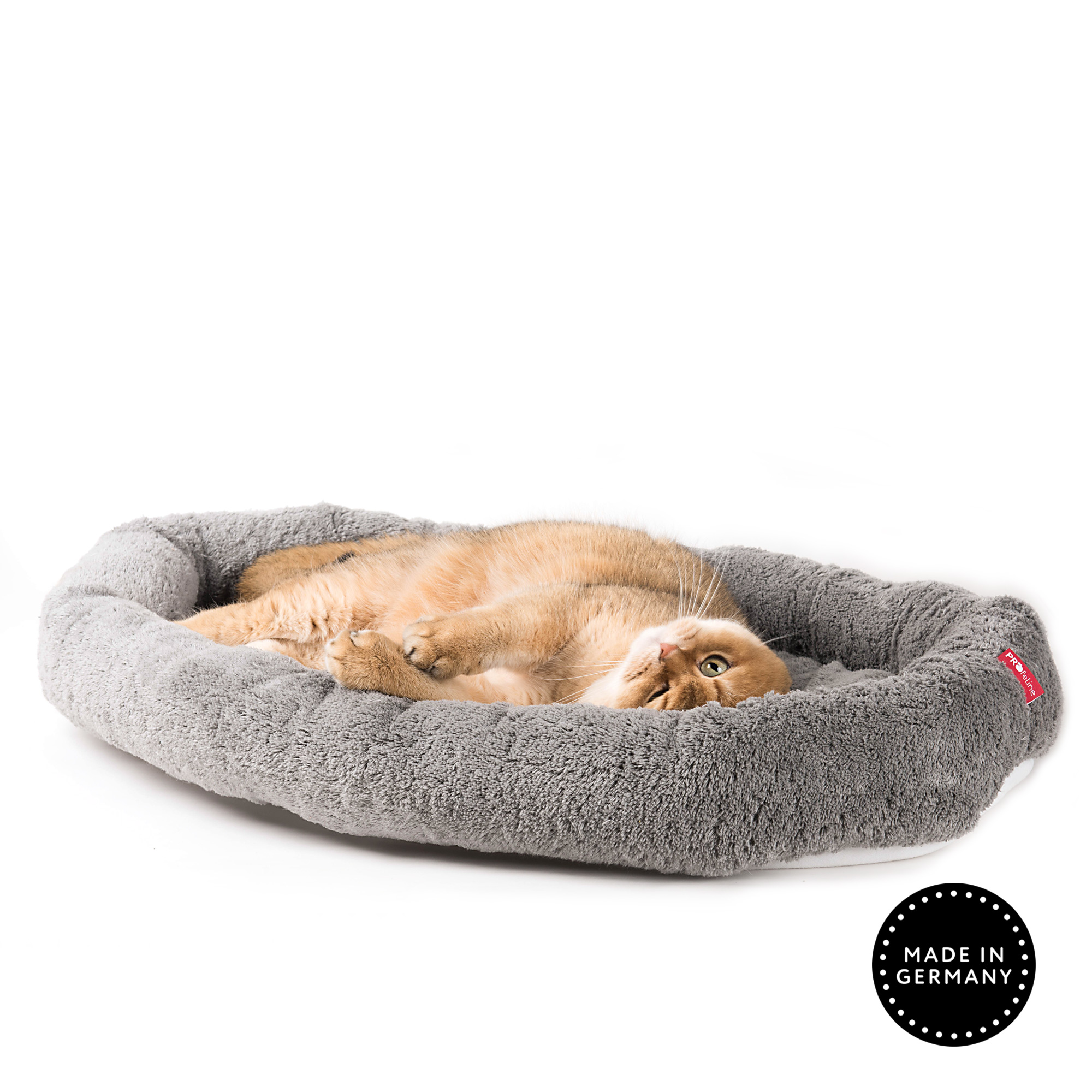 Cad Bed Oval for Cat Trees Classicsilver Grosses ovales Katzenbett grau