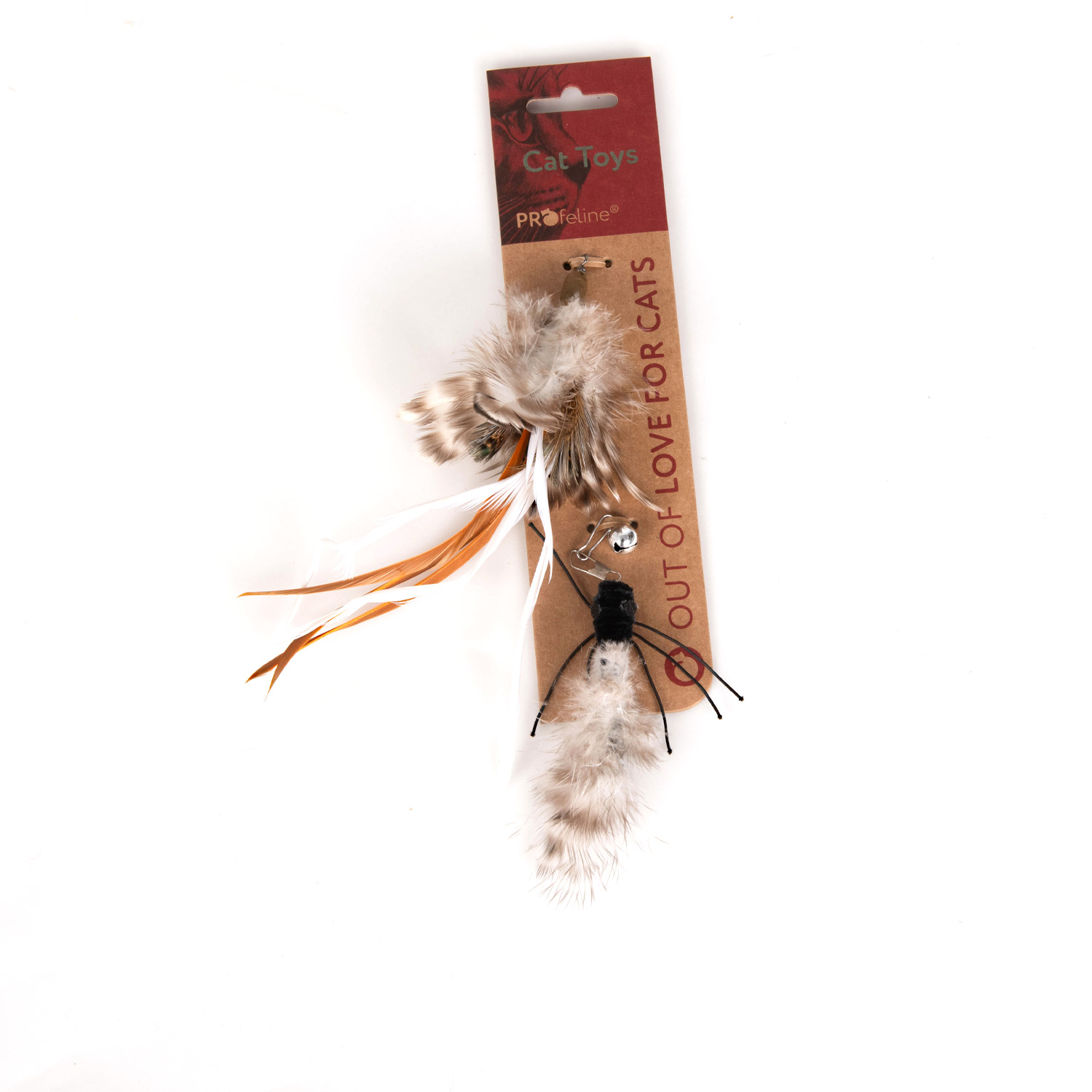 Federanhänger für Katzenangel natürlich