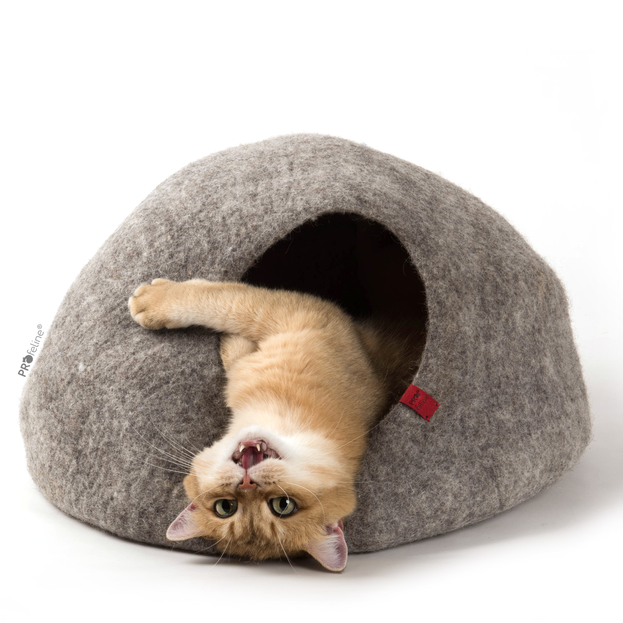 Cat Cave Woolly Grey / Grau Katzen Filzhöhle grau