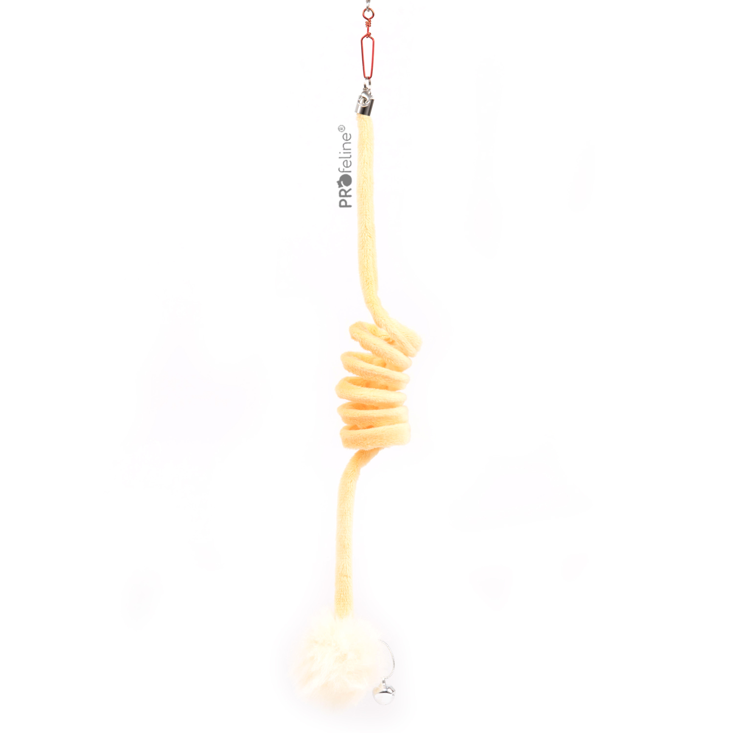 Ersatzanhaenger Springfeder für Katzenangeln gelb