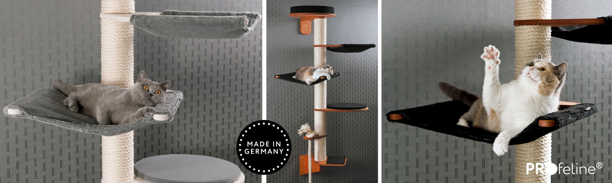 Wandkratzbaum schwarz, grau